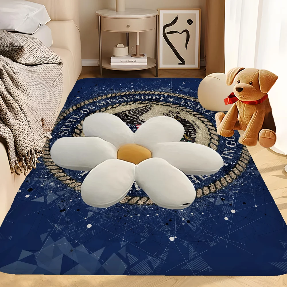 Seal of The President Floor Mat Anti-slip Absorb Water Long Strip Cushion Bedroon Mat Alfombra