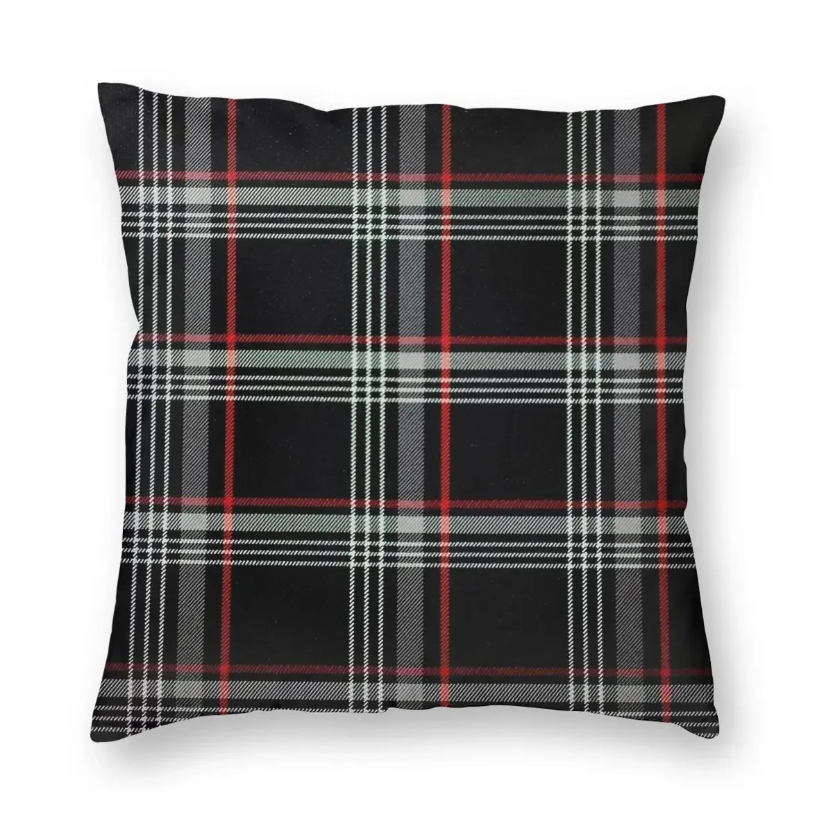 Recaros Black Tartan Scotch Irish Plaid Pillowcase Printing Cushion Cover Decorative Pillow Case Cover Chair Square 45X45cm