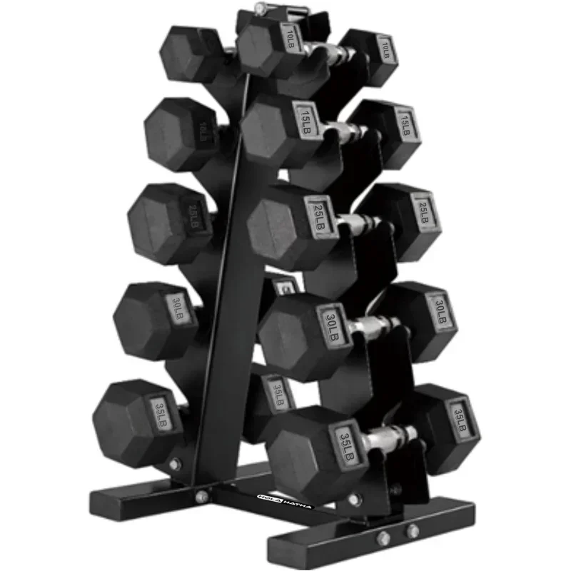 

YY2AHolaHatha Hexagonal Dumbbell Free Hand Weight Set w/Rack