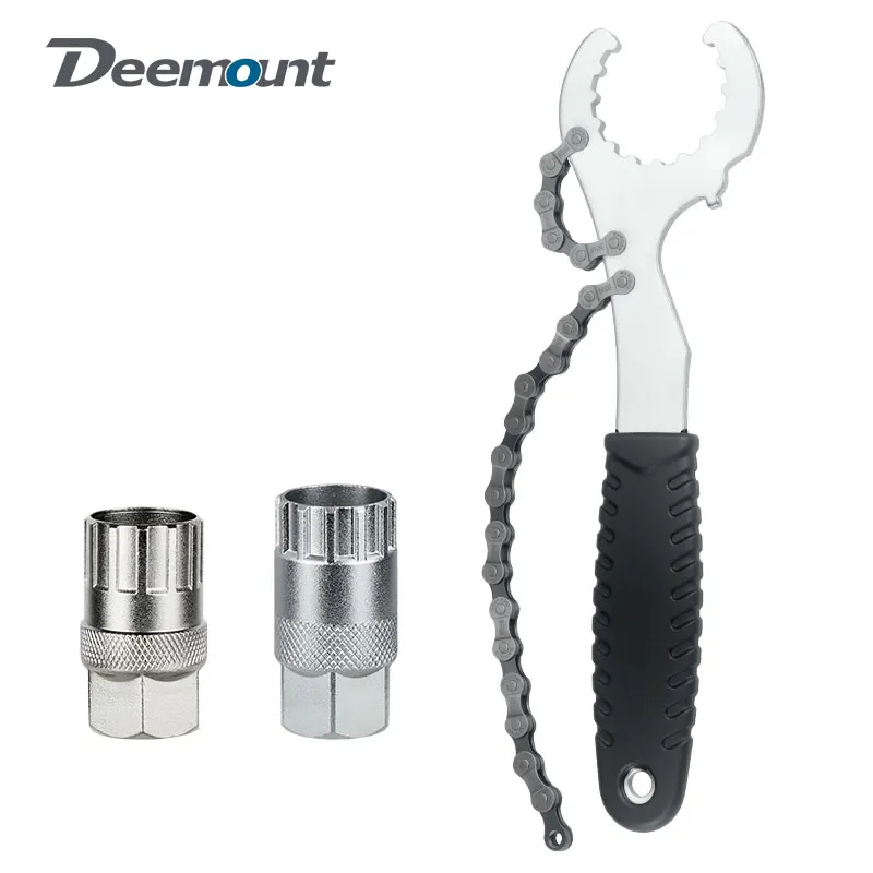 

3-in-1 Bicycle Multi Tool Removal Spanner For Lockring & Derailleur Hanger Cassette Sprocket High Carbon Steel Chained Wrench