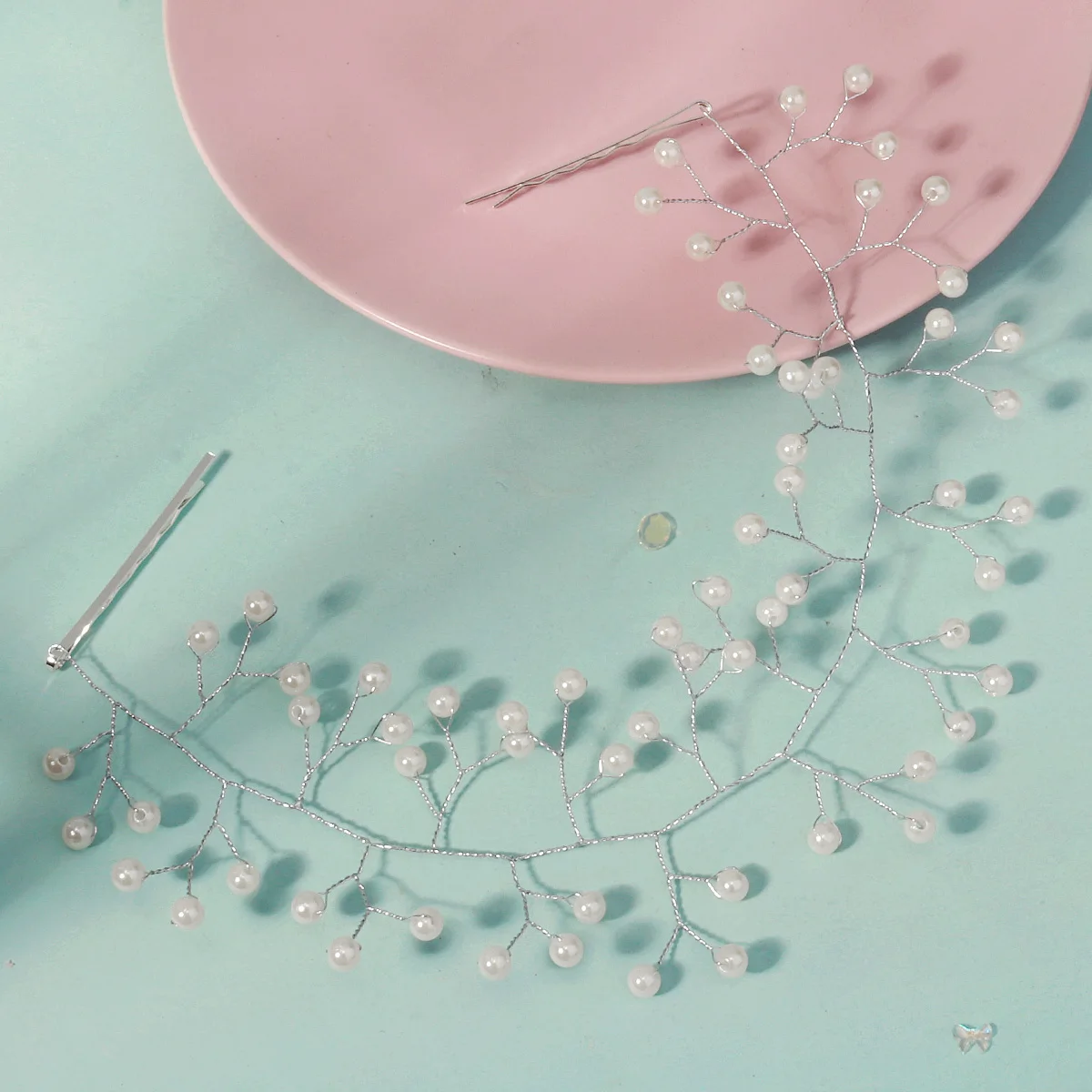 

Простой жемчужный бисер ручной работы, женская повязка для волос, модная заколка для волос, головной убор, свадебные украшения, повязки на голову в качестве подарков