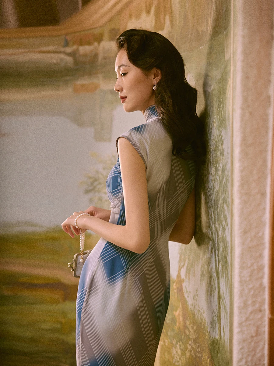 

Винтажное шифоновое макси-платье Momei Spring Summer Long Svel с низким разрезом для повседневной носки Cloud Dr