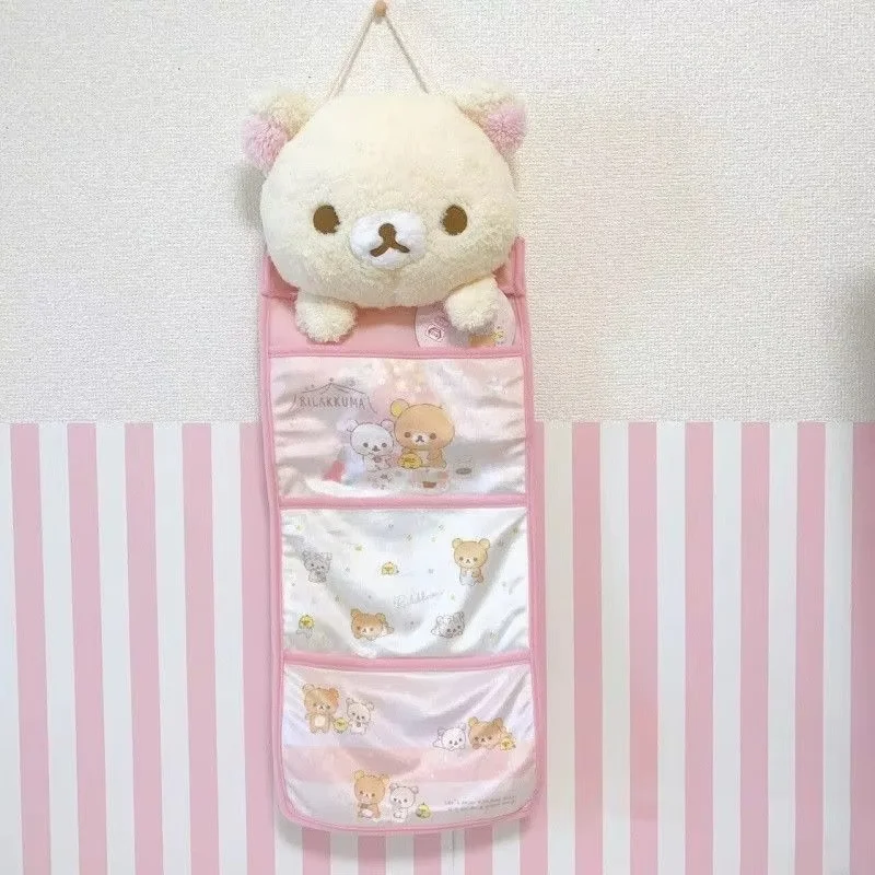 Plush Bear Large Capacity Wall Hanging Storage Bag, Dorm Door Back Organizer Pouch For Sundries & Accessories view 4