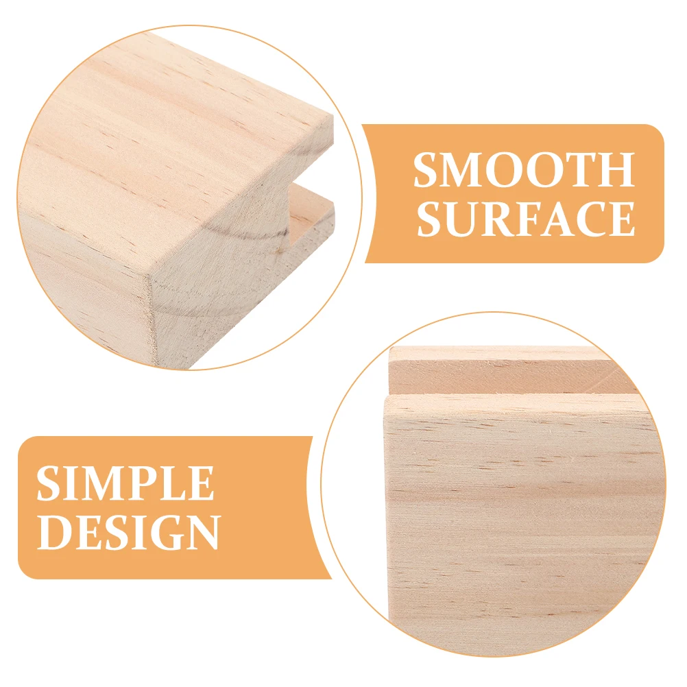 2pcs Bed Heightener Wood Risers Furniture Lifters Desk Leg Supports Table Elevators Chair Blocks Sofa Riser Pads Bed Lift image 5