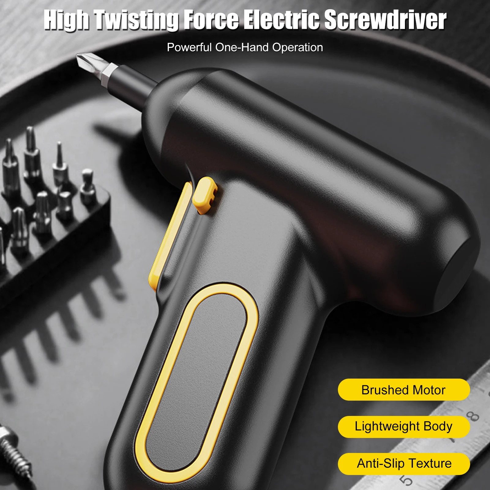 

Электрическая отвертка 29-в-1 с 6 настройками крутящего момента, беспроводная дрель-шуруповерт с перезаряжаемой батареей и набором насадок