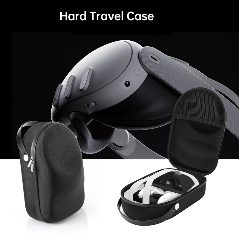 VR Carrying Case For Oculus Quest 3 Portable Storage Bag Handlebar Suitcase Travel Box VR Parts Black