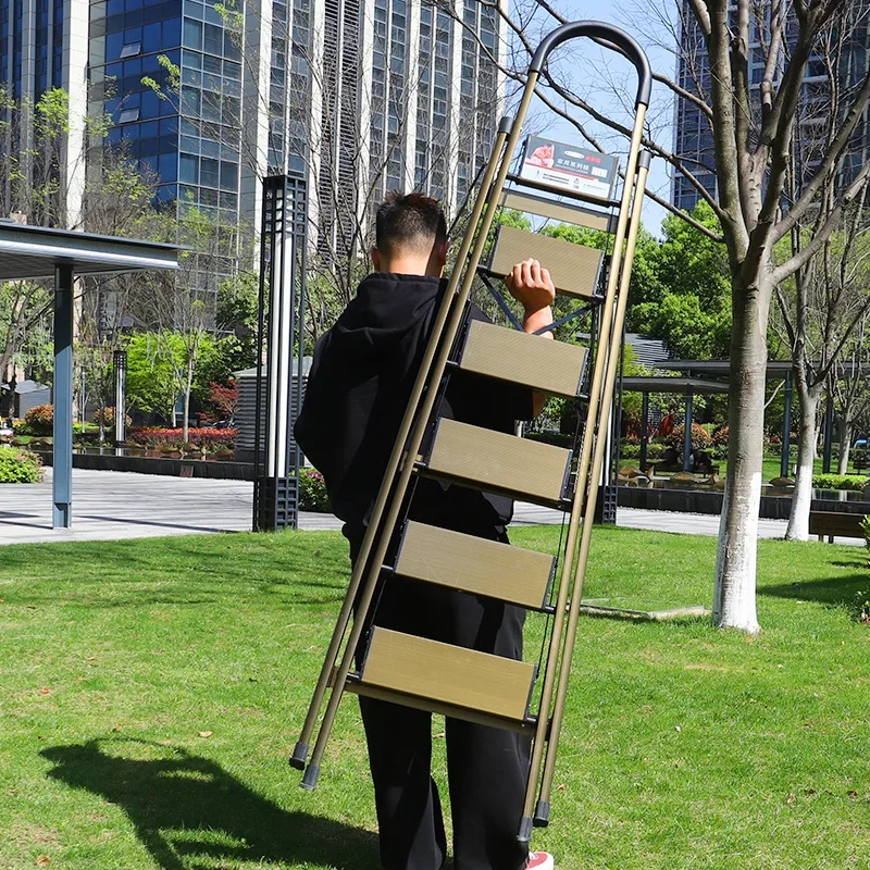 Household aluminum alloy folding ladder Thickened aluminum profile 4 steps 5 steps 6 steps