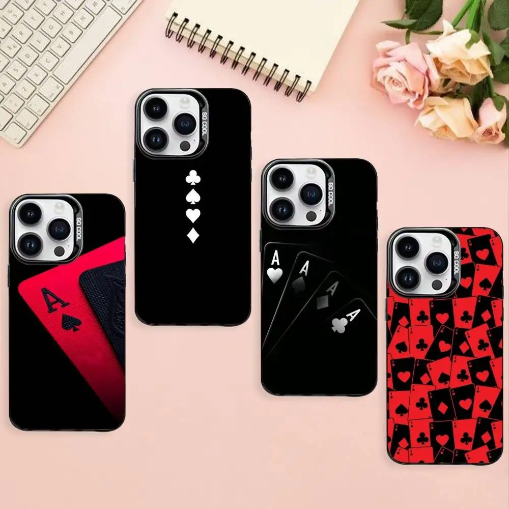 

p-poker Phone Case For iPhone17,16,15,14,13,12,Pro Max Black Colorful Phone case