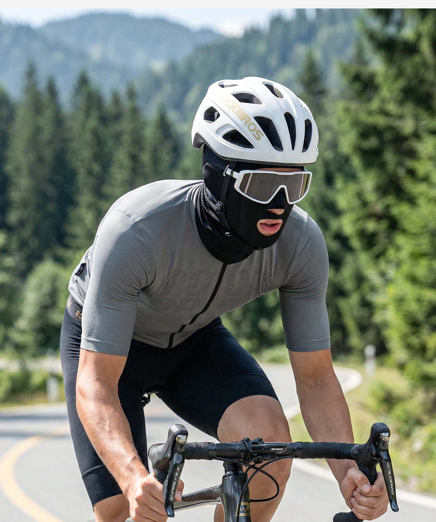 ROCKBROS Herren Eisseide Sonnenschutz Fahrrad-Vollgesichtsmaske Sommer Outdoor Winddichte Fahrrad-Motorradhelm-Kappe Hut Maske – Detail 22