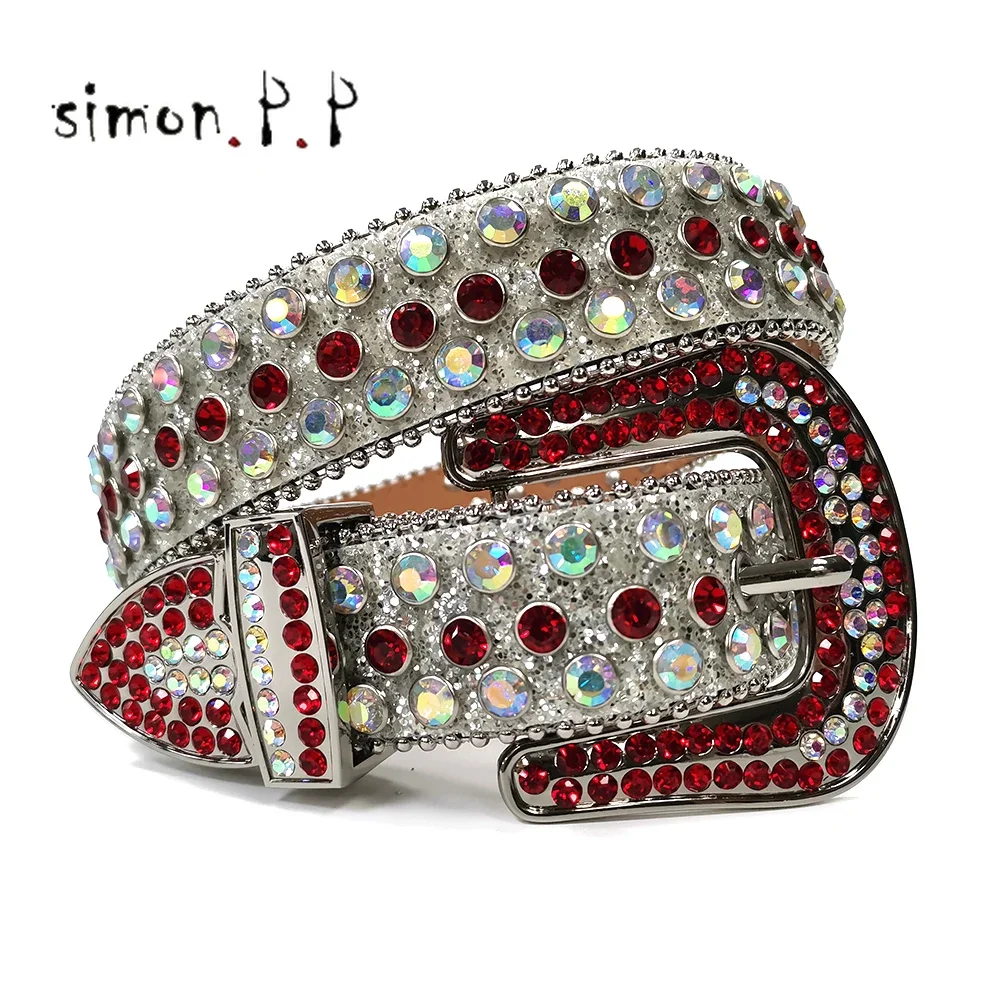 

Punk Y2K Rhinestone Belts for Women Luxury Pin Buckle Leather Belt Woman Cowgirl Diamond Bling Strap Purple Belt Cinto De Strass