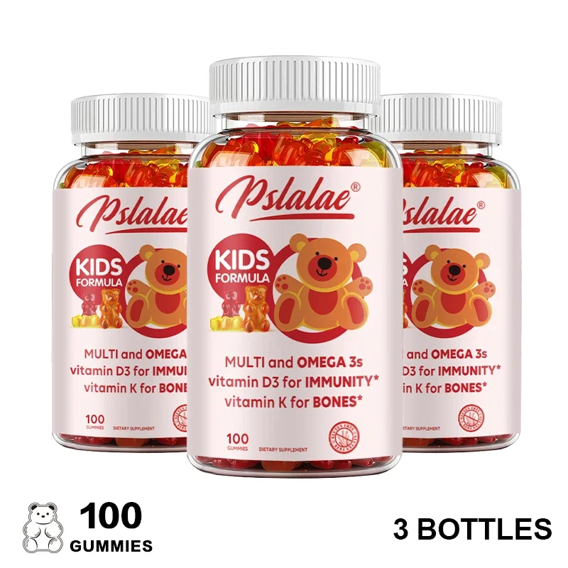 Children's Multivitamin Gummies - Boosts Immunity and Supports Brain Health - with Vitamin C, Omega-3 Fish Oil