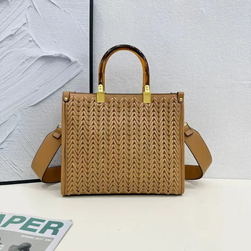 

2024 Роскошная дизайнерская женская сумка с бамбуковой ручкой, тканая большая сумка известного бренда, высококачественная вечерняя сумка через плечо на одно плечо