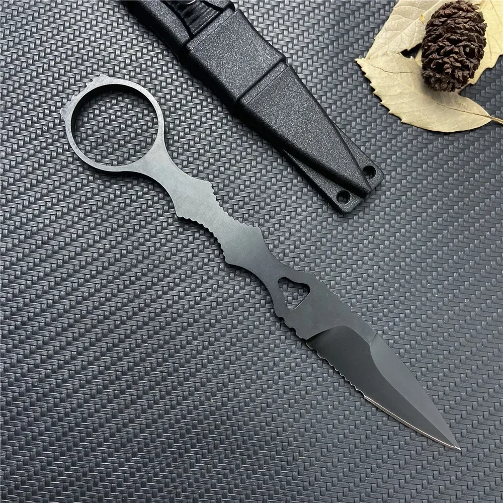 BM 176 Spear Point Semi-Serrated Blade 440C Steel Tactical Knife Mini Pocket Survival Camping EDC Tool with Kydex Sheath