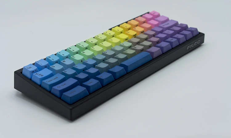 

Mechanical keyboard special PBT keycap mini 67 keys Aurora mini pull minimalist white rainbow