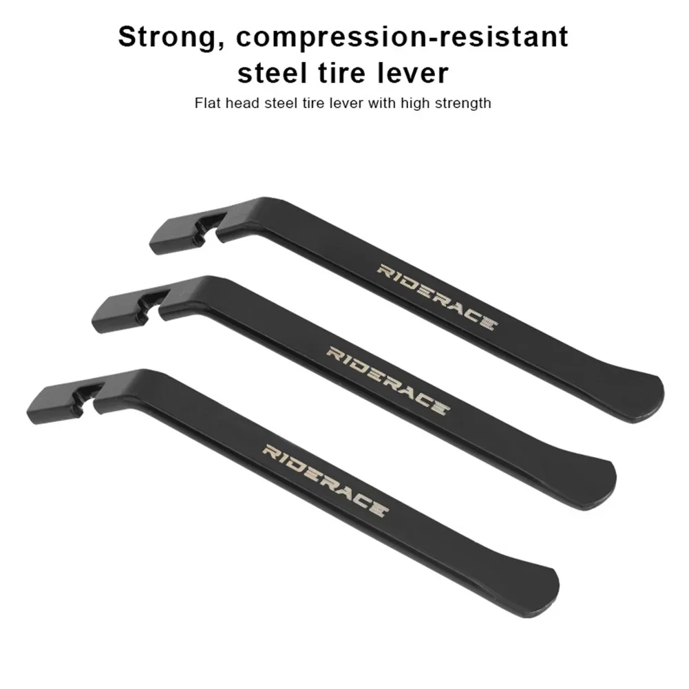 3pcs Carbon Steel Tyre Lever Bicycle Cycling Bike MTB Tire Changing Repair Tools Tire Opener Crow Bar Tyre Spoon Remover Tool