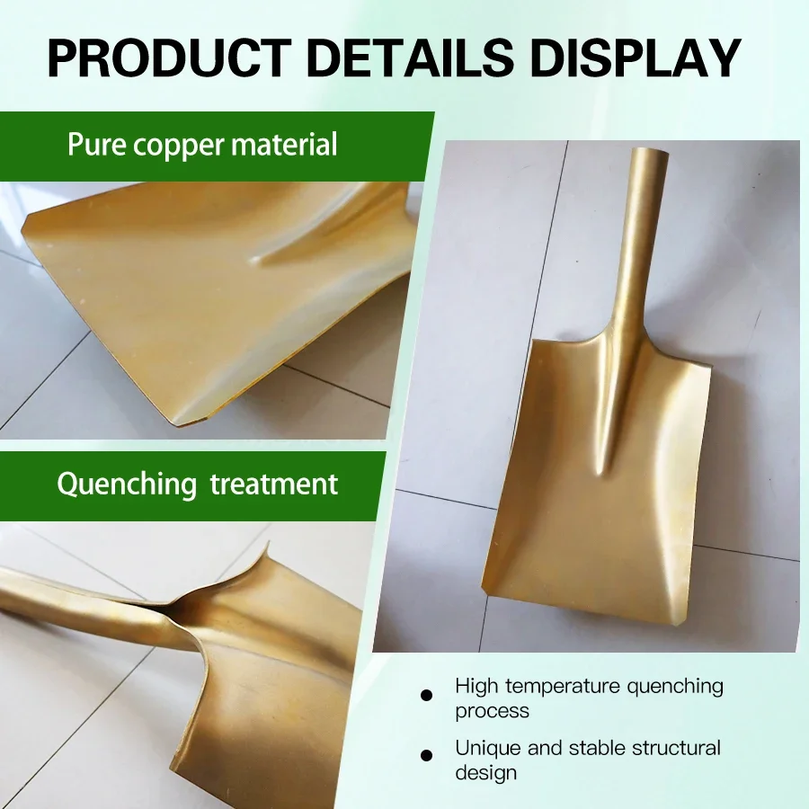 Herramientas de construcción al por mayor, industria multifunción para cultivo, pala de cobre para jardín sin chispas