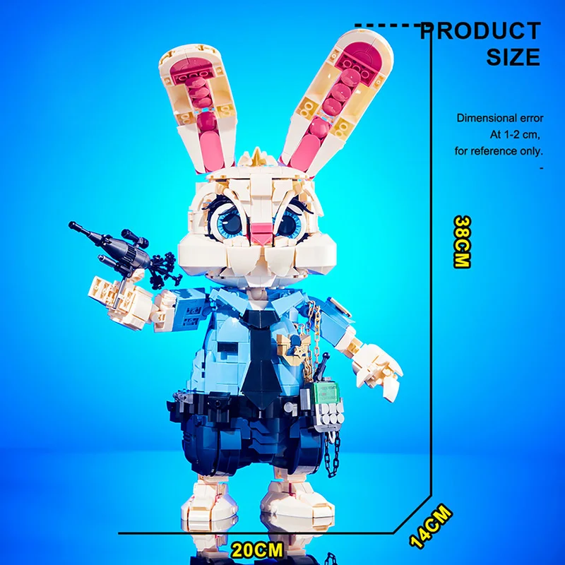 クリエイティブ MOC 1387 個役員ウサギモデルビルディングブロックレンガセット DIY 動物フィギュア組み立てキットのおもちゃ子供のギフト