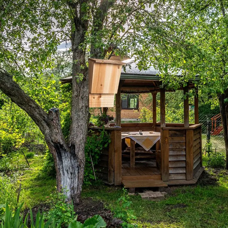 Outside Bat Habitat House Wooden Bat Shelter Outside Bat Habitat House Wooden Decor Wooden Bat Box Shelter & Nest