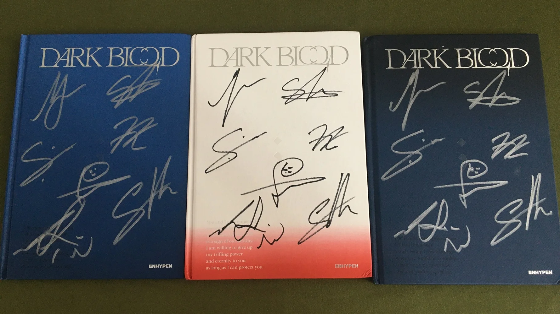 EN----HYPEN Autographed Signed DARK BLOOD ALBUM CD GIFTS K-POP