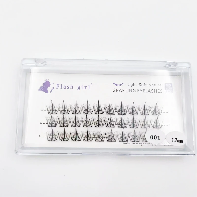 3 Rows/Boxes Premade cluster strong and duable reusable natual multi-layer good quality PBT material eylashes extention