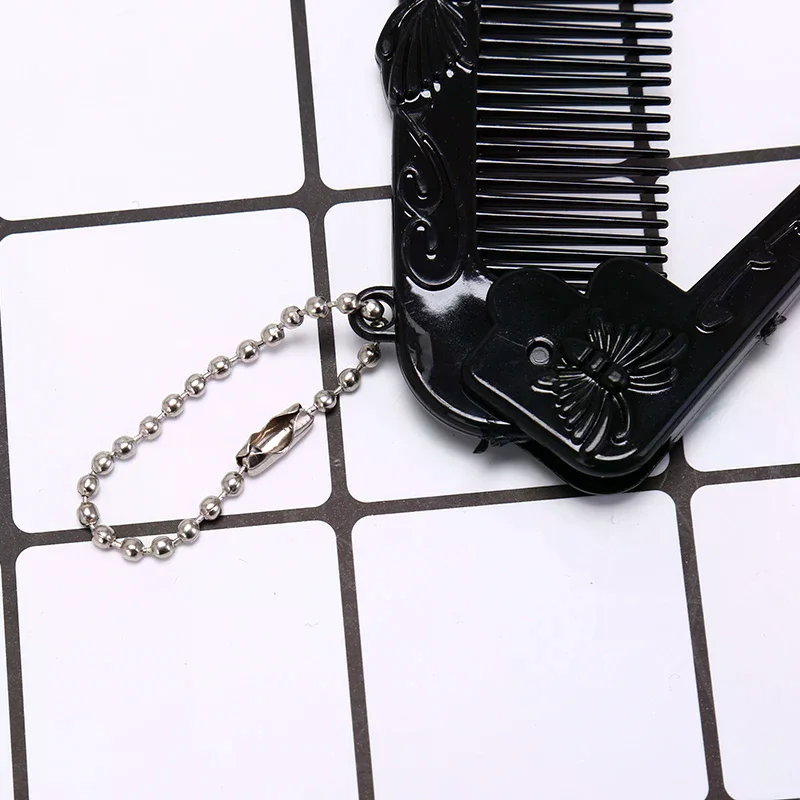 Portable hair comb brush heychain foldable massage comb anti-stati chair comb