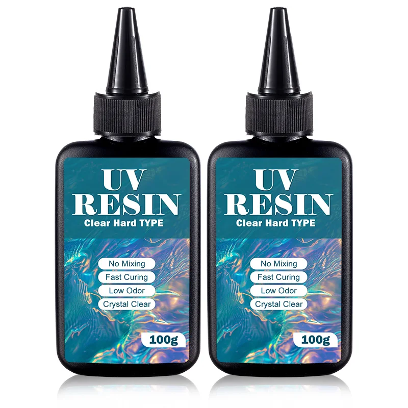 UV-harskit met licht, opgewaardeerd hard type, kristalheldere ultraviolette uitharding UV-hars voor ambachtelijke doe-het-zelf sieraden maken, mallen gieten