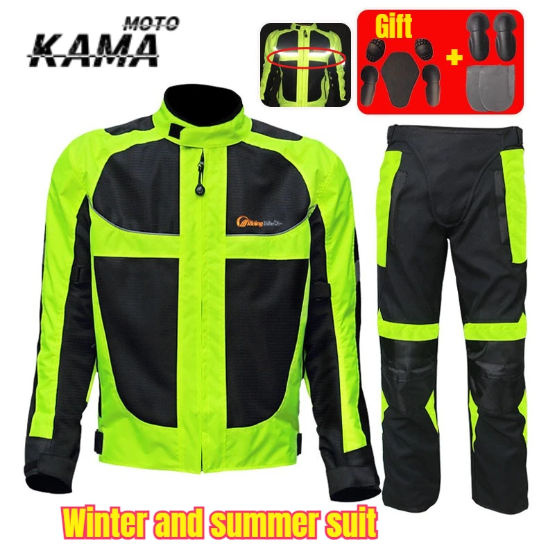 Riding Tribe Summer Winter Motorcycle Riding Clothes Men Women Racing Clothes Anti Fall Motorcycle Clothes Reflective Jacket