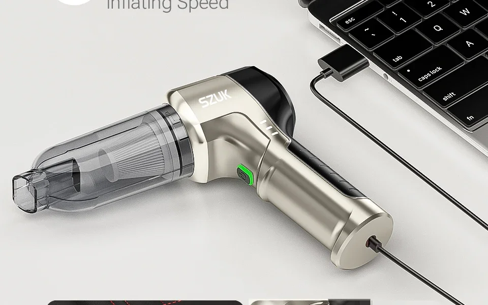 SZUK NEW C017MAX Car Vacuum Cleaner Wireless Mini Handheld Strong Suction Cleaning Machine Portable Vacuum Cleaner for Car Home