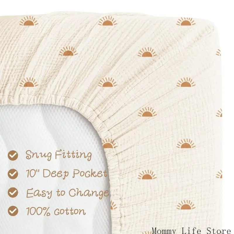 Baby Fitted Sheet Comfortable Bassinet Protective Cover Sleeve Nursery Essential