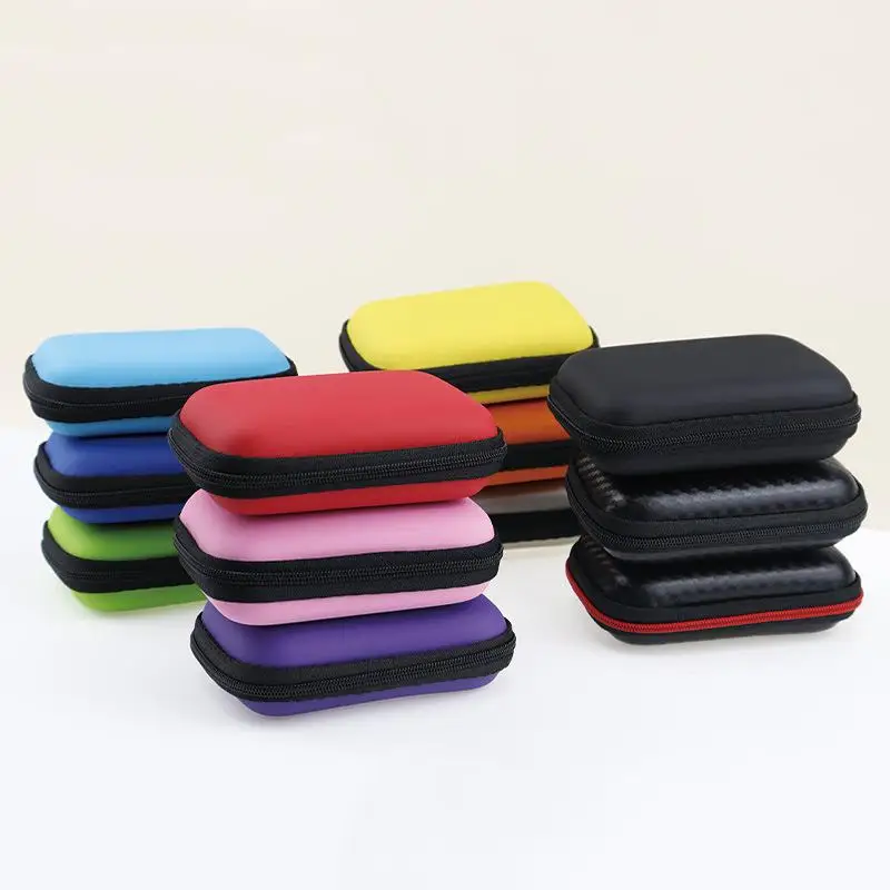 New 1PC Portable Mini Tech Accessory Organizer Bag, EVA Hard Shell For Earbuds, USB Drives & Chargers Home & Travel Organization