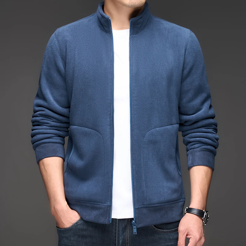 

Модный осенне-зимний высококачественный бархатный теплый кардиган на молнии, мужской брендовый оригинальный удобный повседневный бестселлер, куртка