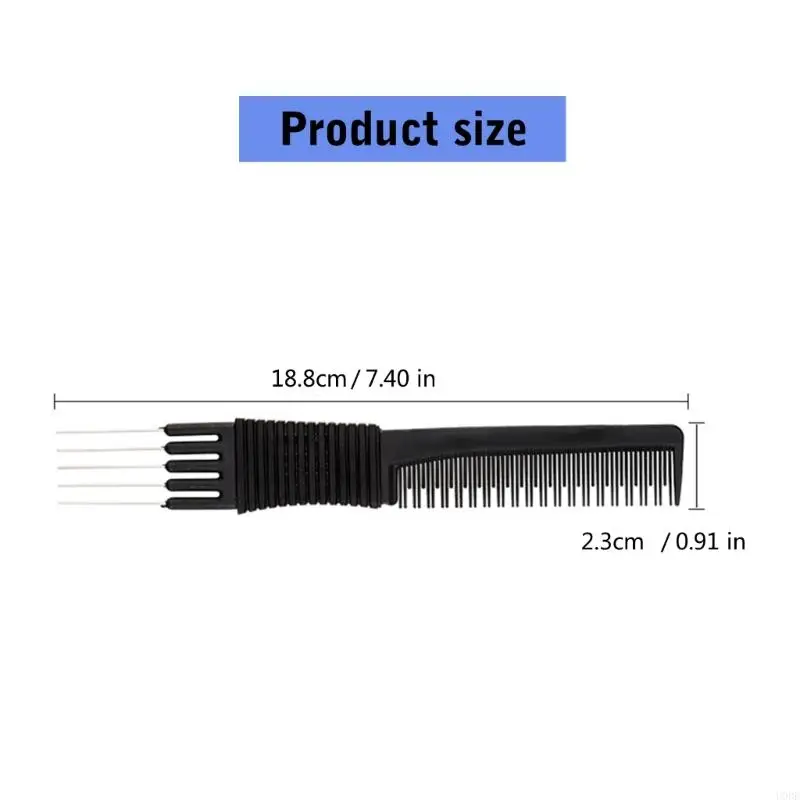 U0DE Lifting Flauschkamm Schwarz Langlebig für langes Haar, kurzes Haar, feines Haar oder großes lockiges Haar, Entwirren und