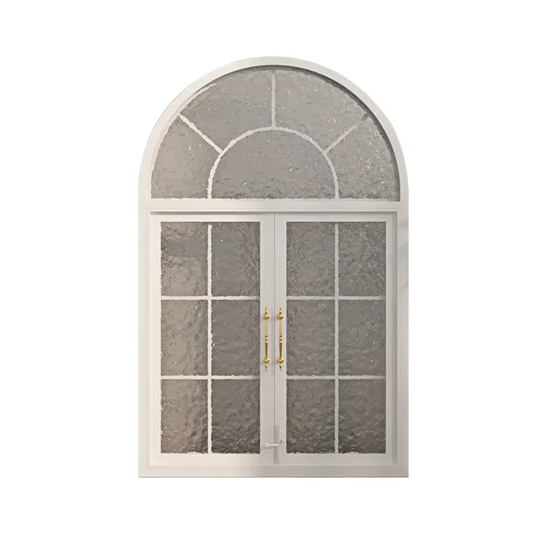 Customized French retro double-open window dining room casement window arched floor-to-ceiling window study attic lighting