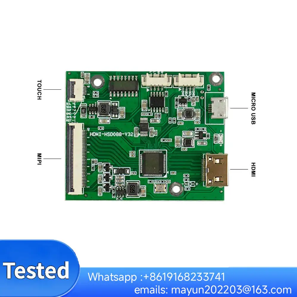 HSD088IPW1-A00 8.8 Inch 1920×480 High Brightness 600nit IPS Bar LCD Display with 40-Pin MIPI Interface (VS-HS Controller Board)