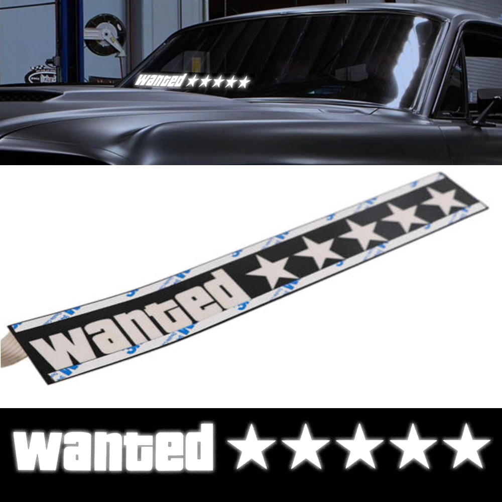 New Wanted 5 Star JDM Windshield Glow Panel Electric Marker Lamp LED Decoration Light Sticker Flashing Lights Auto Accessories