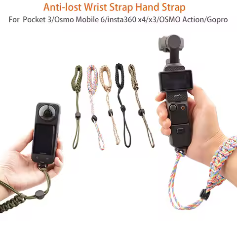 Hand Wrist Strap for DJI OSMO Pocket 2 3/Insta360 One X4/X3/OSMO Mobile 6 7 Gimbal/OSMO Action GoPro 13 12/ /DSLR Camera