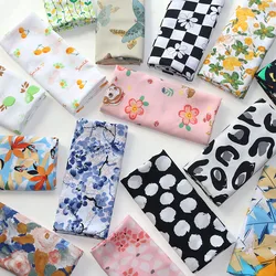 Thin Printed Rayon Fabric By Meters for Sewing Pajamas Dress Skirt Diy Summer Needlework Cloth Soft Breathable Butterfly Floral