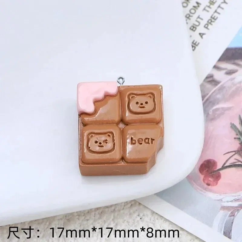 10Pcs Simulation Mini Snack Resin Charms Lovely Food Pendants DIY Supplies For Earring Necklace Bracelet Jewelry Craft