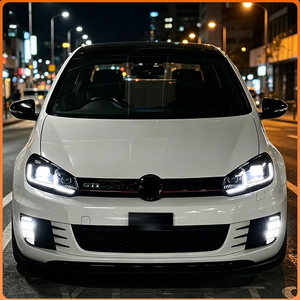 

Передние фары для автомобиля, комплект фар для VW Golf 6 2010-2012, улучшенная версия, аксессуары для стайлинга, установка Plug and Play, инструменты для установки.