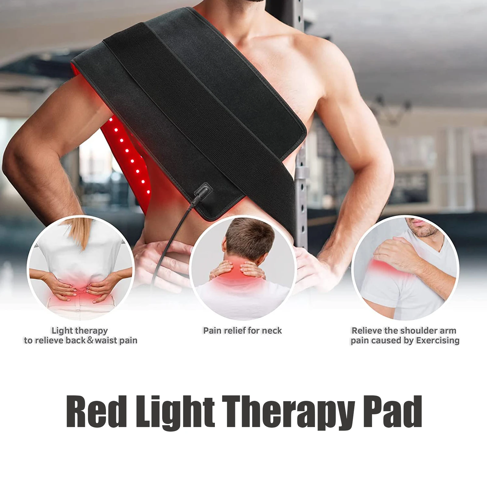 360pcs LED 660nm Red Light Belt and 850nm  Light Therapy Devices Large Pads Wearable Wrap for Body