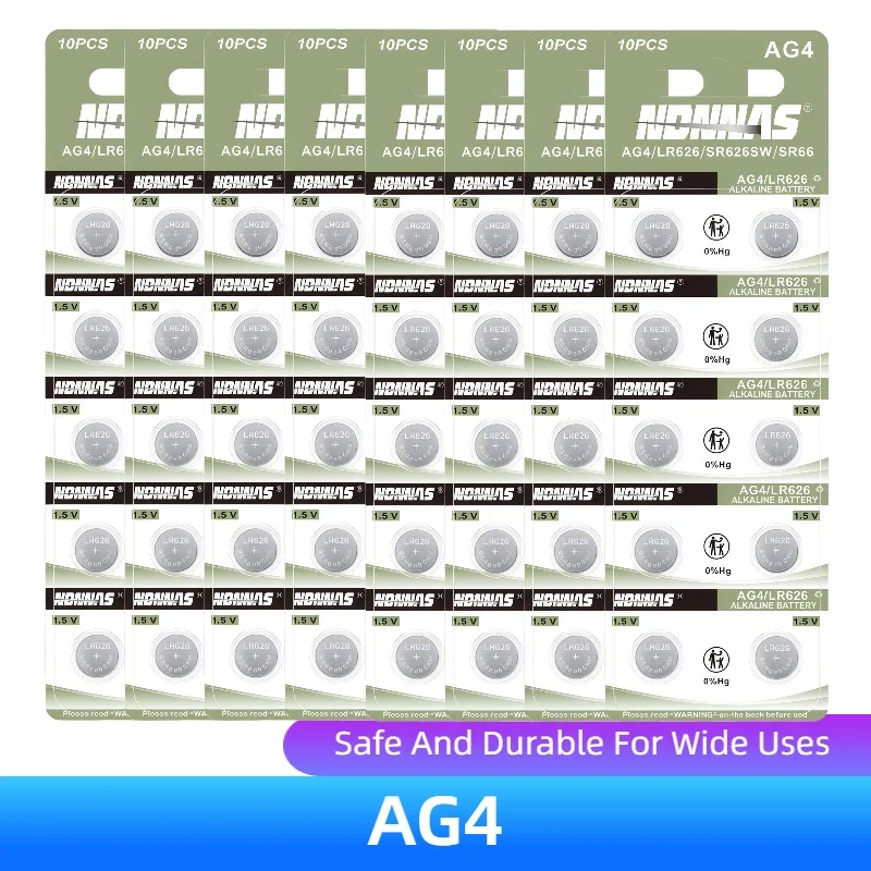 AG4 LR626 SR626SW 1.5V Alkaline Button Battery Multi Compatible Stable Output For Quartz Watch Household Control Gadgets