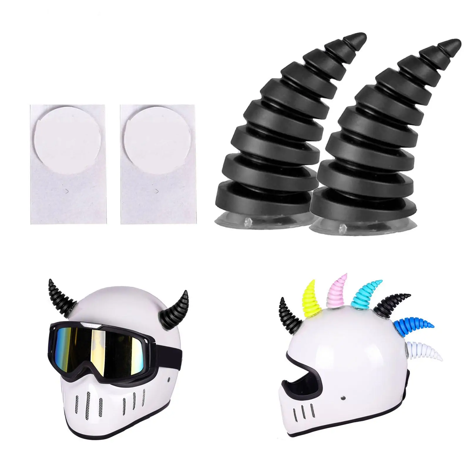 

5x2Pcs Motorcycle Helmet Decoration Sticker Demon Horn for Bicycle Helmet