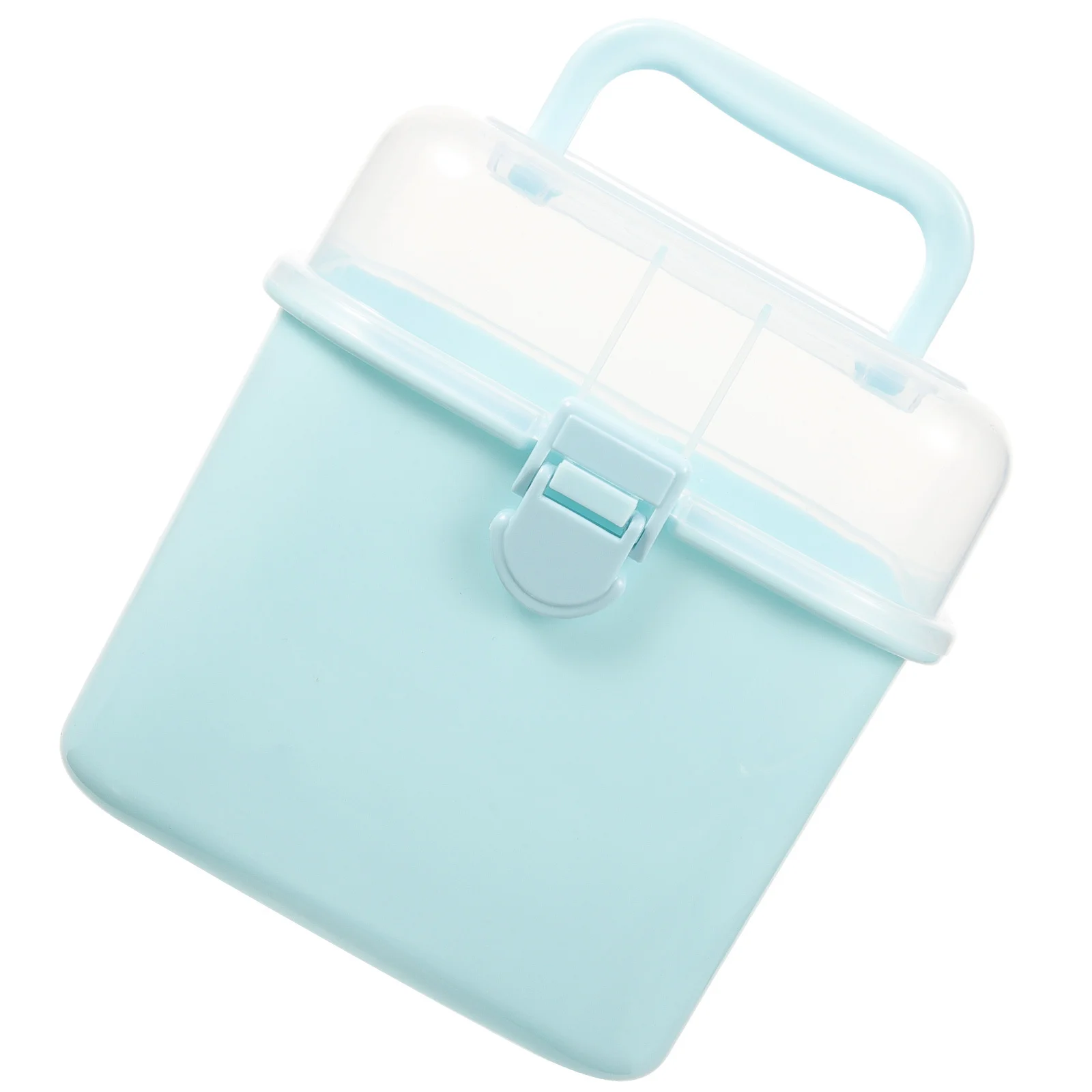 1 قطعة صندوق دواء الطوارئ المنزلية سعة كبيرة منظم الطب البلاستيكي مقصورات متعددة مشبك حريزعلى الأطفال السفر #6