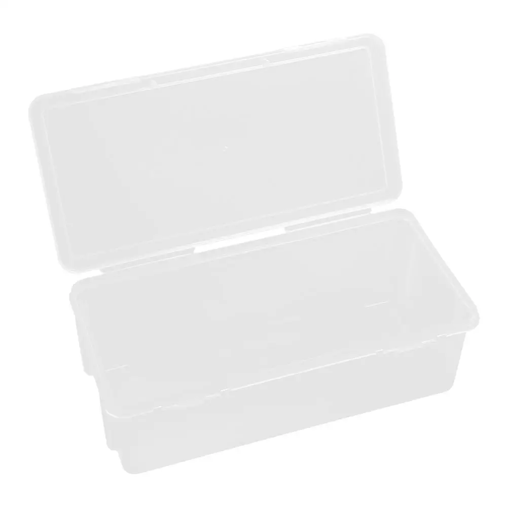 Simple With Buckled Pencil Box Waterproof Dustproof Stationery Case Transparent Plastic Desktop Storage Box School Supplies