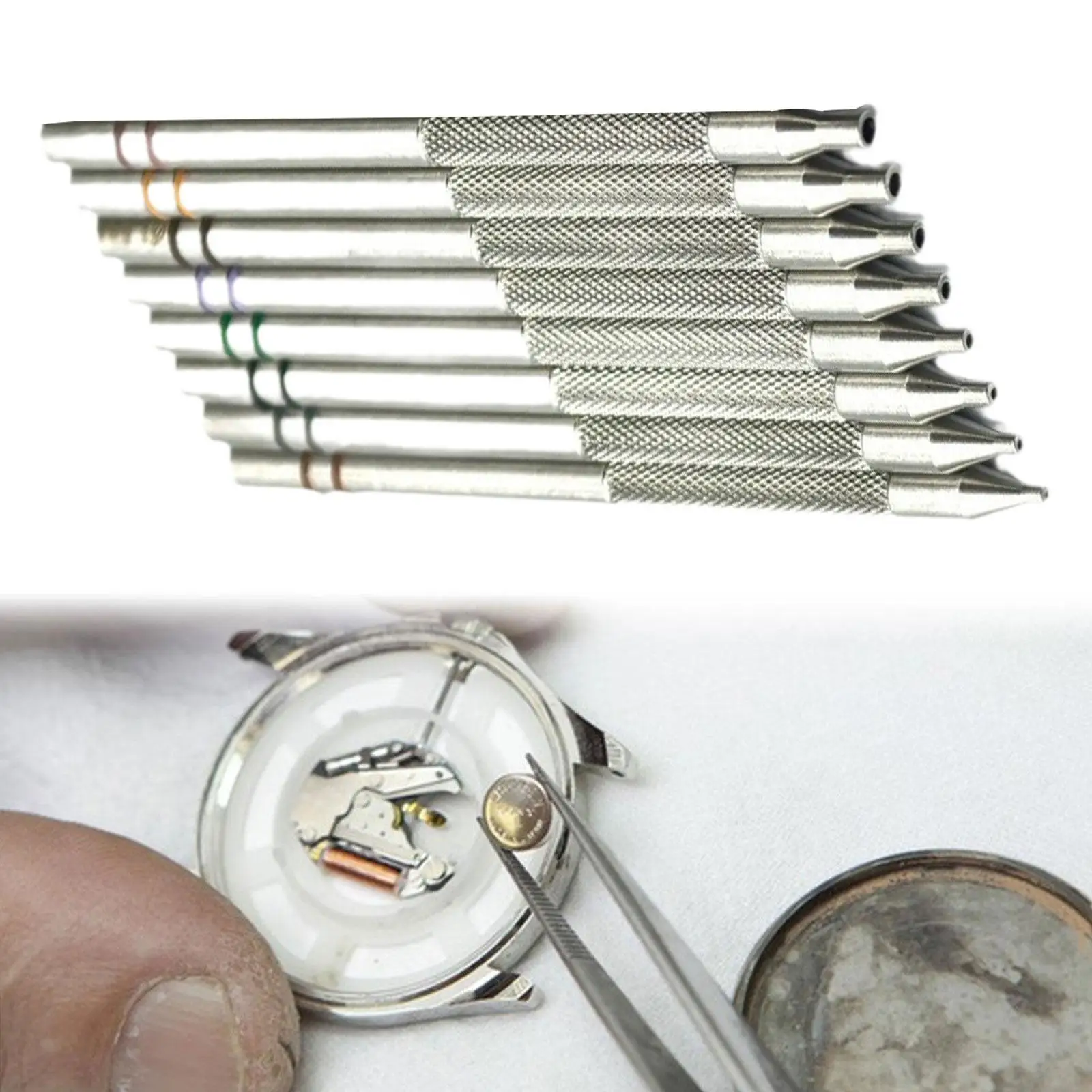 

10 Pieces Pin Punches Portable Maintenance Watch Repair 0.6 mm - 2.8 mm