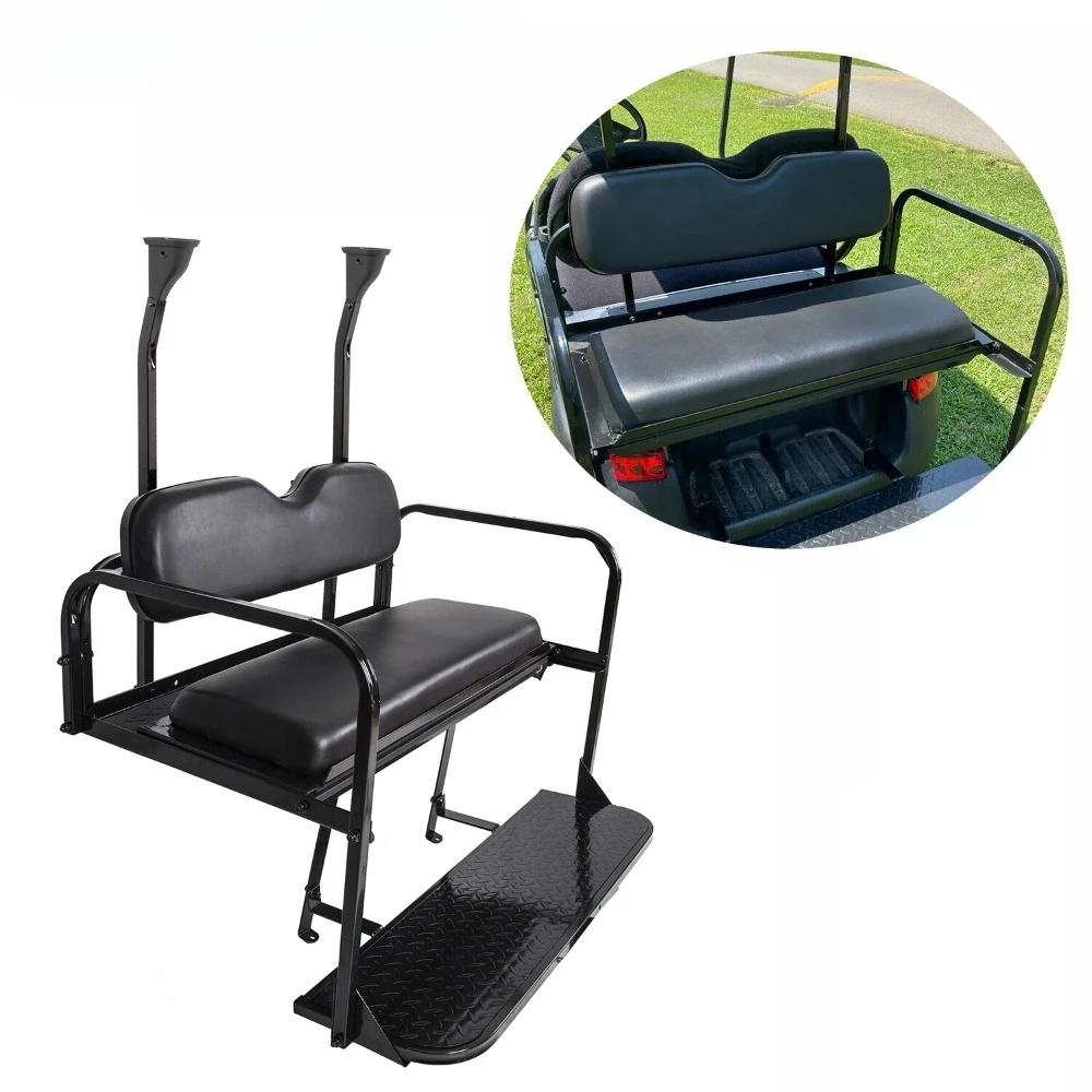 

Flip Rear Seat Kit w/Roof Support For 2004-up Club Car Precedent Tempo Golf Cart