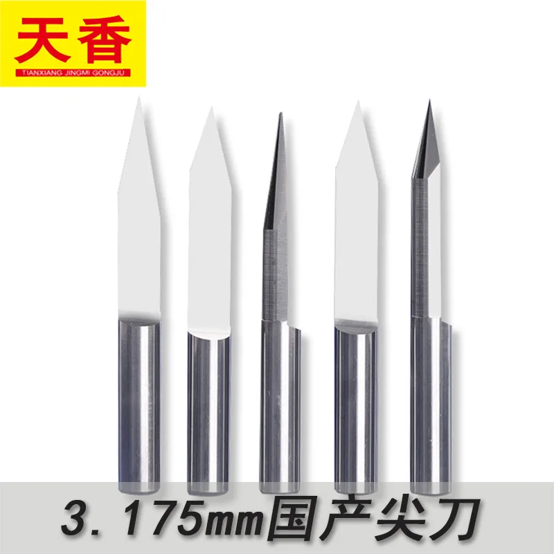 3.175 4mm flat bottom sharp knife cutting machine CNC machine Engraving machine tool relief lettering knife engraving head