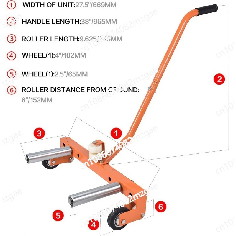 Small Car Mover Property Trailer Heavy Duty Adjustable Tire Truck Car Mover