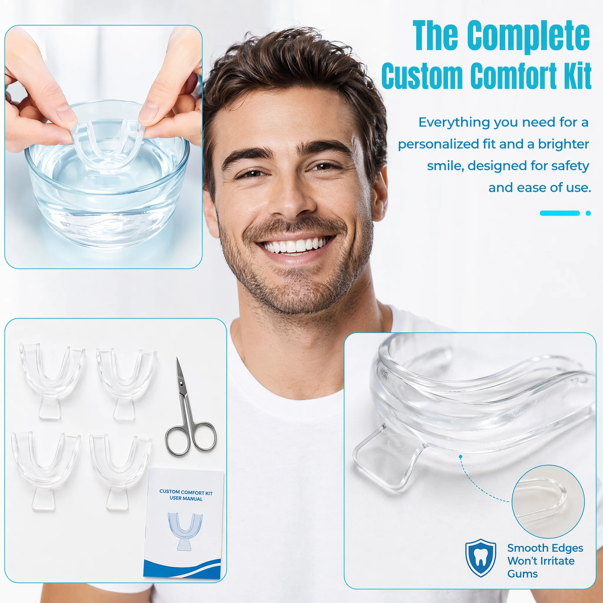 2/4/10Pc Silicone Mouth Guard - đánh giá và giá Teeth Whitening With Trays
