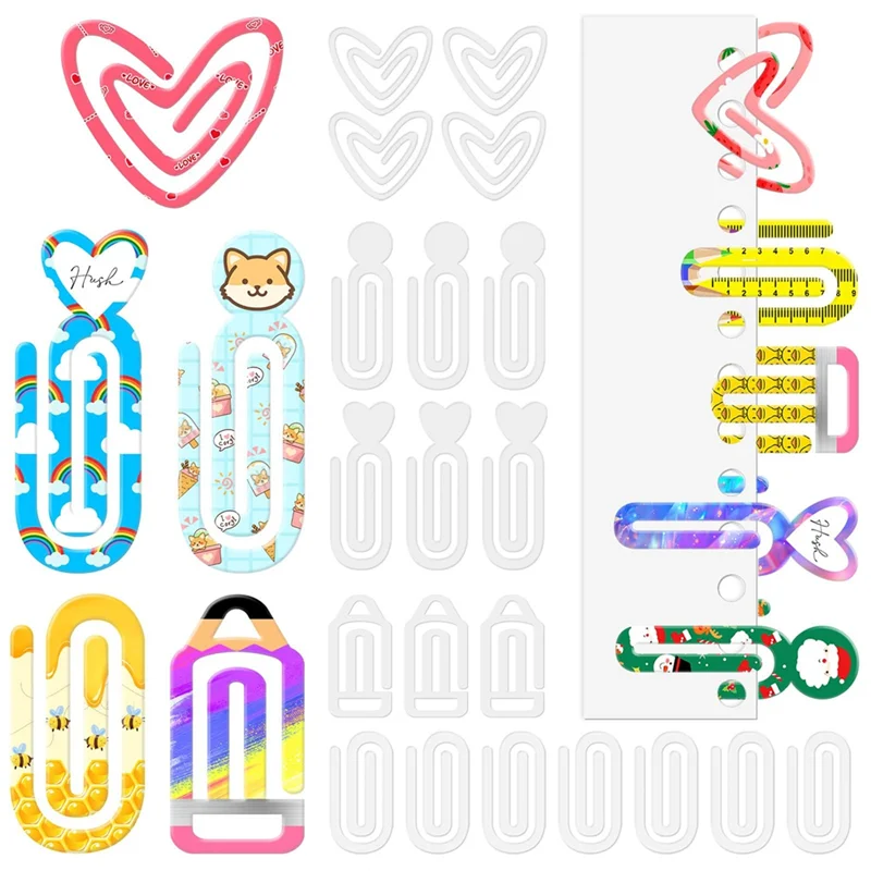 

ABMS-25 шт. Сублимационные заготовки Скрепки для бумаг Сублимационные заготовки Продукты Акриловые зажимы для поделок, офисов, подарков